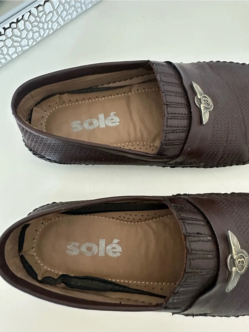 Solé Men's Brown Slip-On Loafers - Classic Driving Moccasins Sz 9.5